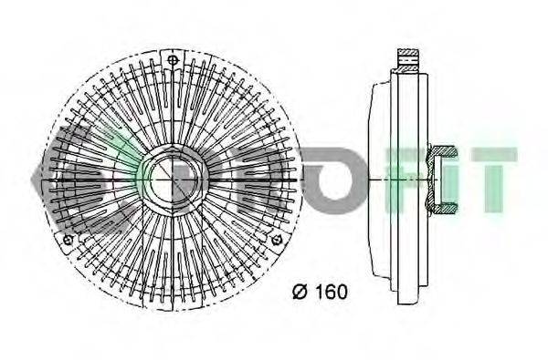 PROFIT 17203017 Сцепление, вентилятор радиатора