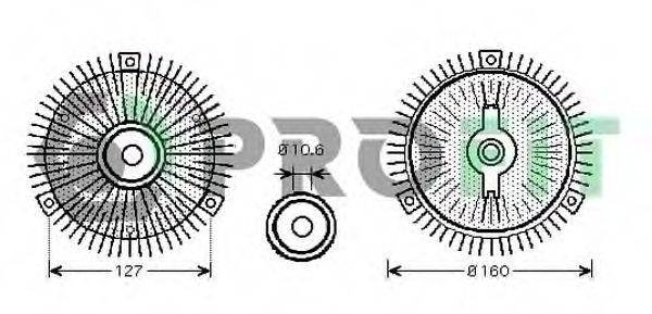 PROFIT 17204002 Сцепление, вентилятор радиатора