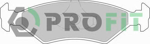 PROFIT 50000206 Комплект тормозных колодок, дисковый тормоз