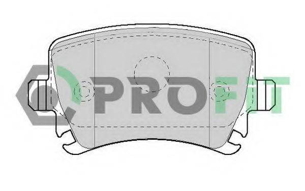 PROFIT 50001636 Комплект тормозных колодок, дисковый тормоз