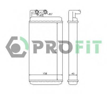 PROFIT PR0012N1 Теплообменник, отопление салона