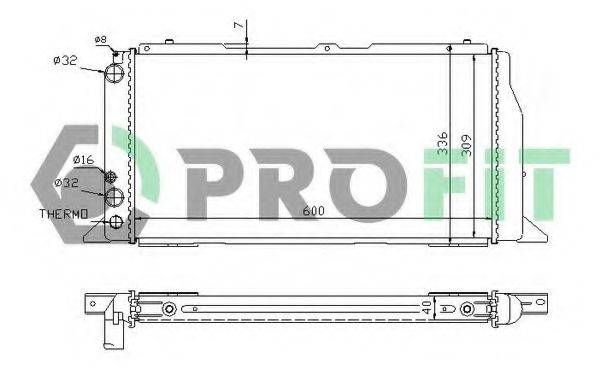 PROFIT PR0016A1 Радиатор, охлаждение двигателя