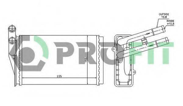 PROFIT PR0018N1 Теплообменник, отопление салона