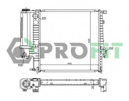 PROFIT PR0050A1 Радиатор, охлаждение двигателя