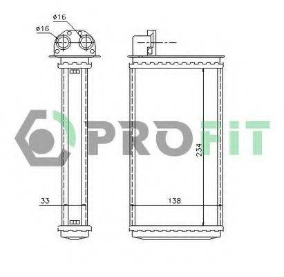 PROFIT PR0550N1 Теплообменник, отопление салона