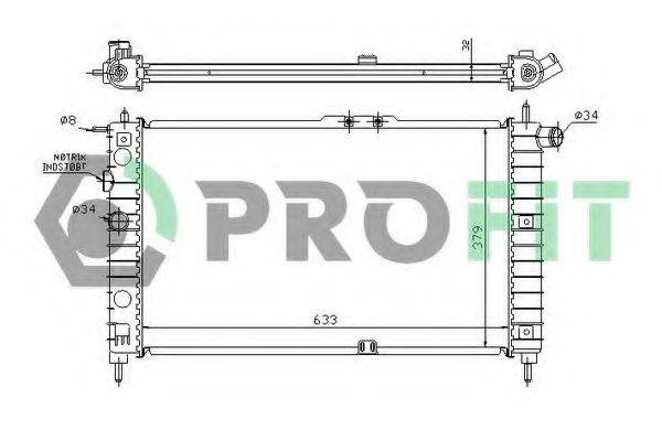 PROFIT PR1105A1 Радиатор, охлаждение двигателя