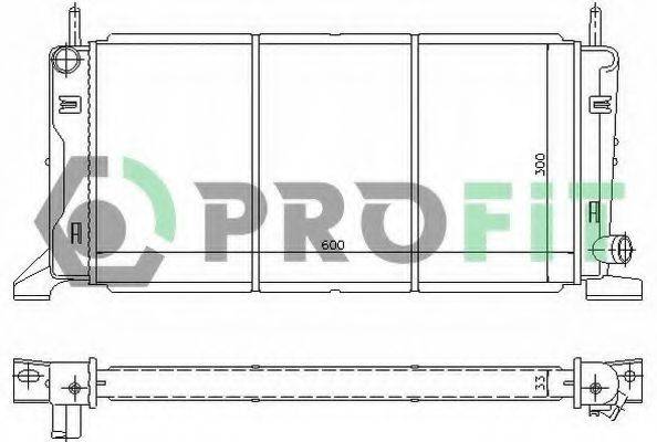 PROFIT PR2545A1 Радиатор, охлаждение двигателя