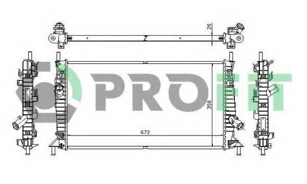 PROFIT PR2563A1 Радиатор, охлаждение двигателя