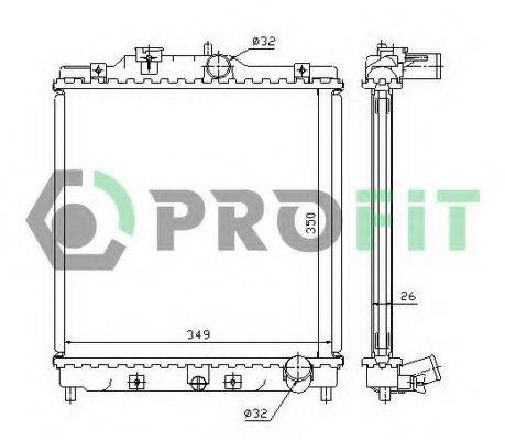 PROFIT PR2911A1 Радиатор, охлаждение двигателя