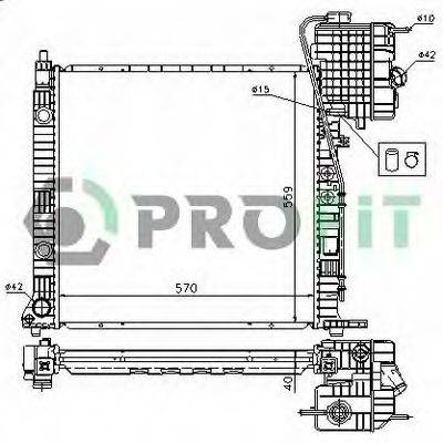 PROFIT PR3560A1 Радиатор, охлаждение двигателя