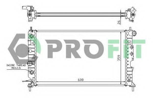 PROFIT PR5077A2 Радиатор, охлаждение двигателя