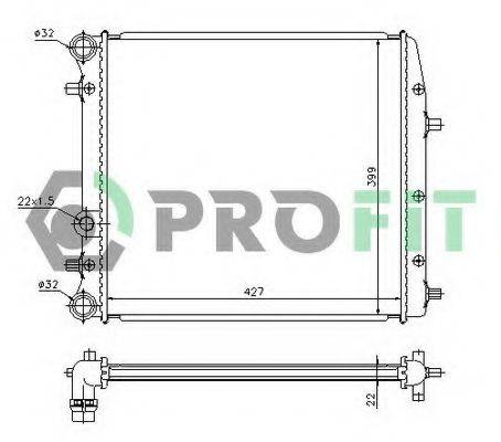 PROFIT PR6402A1 Радиатор, охлаждение двигателя