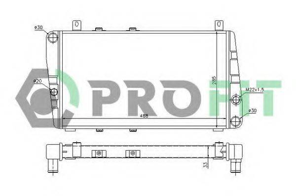 PROFIT PR9505A1 Радиатор, охлаждение двигателя