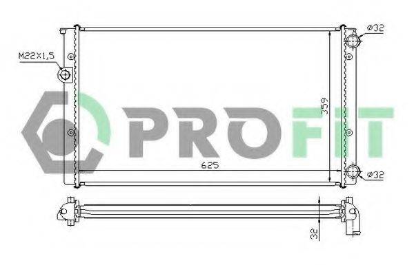 PROFIT PR9522A4 Радиатор, охлаждение двигателя