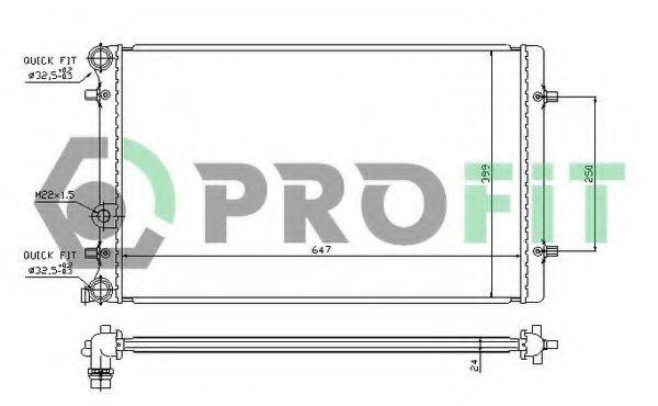 PROFIT PR9523A2 Радиатор, охлаждение двигателя