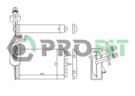 PROFIT PR9523N1 Теплообменник, отопление салона