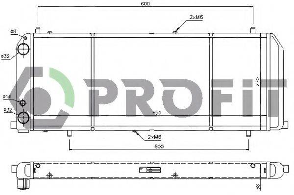 PROFIT PR0012A7 Радиатор, охлаждение двигателя