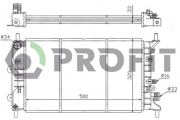 PROFIT PR2530A3 Радиатор, охлаждение двигателя