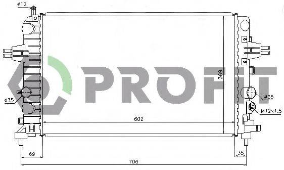 PROFIT PR5055A1 Радиатор, охлаждение двигателя