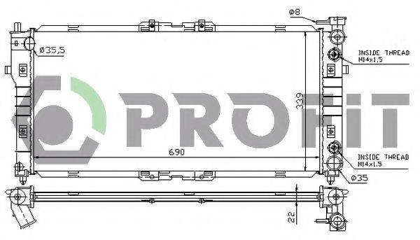 PROFIT PR3030A3 Радиатор, охлаждение двигателя