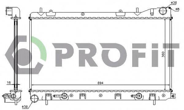 PROFIT PR3032A1 Радиатор, охлаждение двигателя