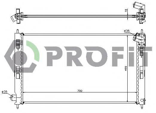 PROFIT PR4010A2 Радиатор, охлаждение двигателя