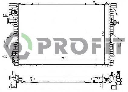 PROFIT PR9567A6 Радиатор, охлаждение двигателя