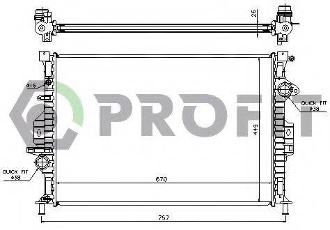 PROFIT PR2567N3 Радиатор, охлаждение двигателя