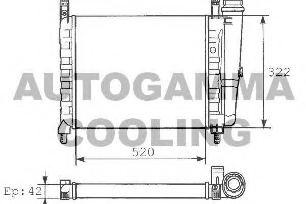 AUTOGAMMA 100287 Радиатор, охлаждение двигателя