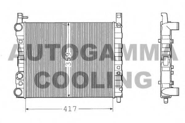 AUTOGAMMA 100299 Радиатор, охлаждение двигателя