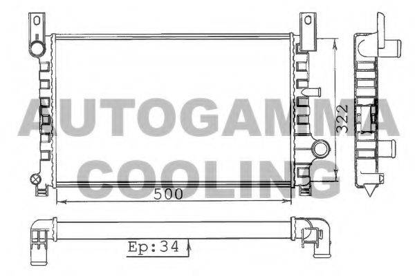 AUTOGAMMA 100331 Радиатор, охлаждение двигателя