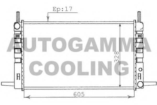 AUTOGAMMA 100362 Радиатор, охлаждение двигателя