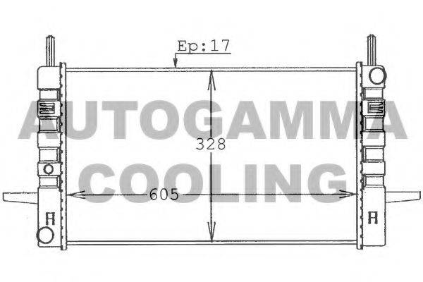 AUTOGAMMA 100385 Радиатор, охлаждение двигателя