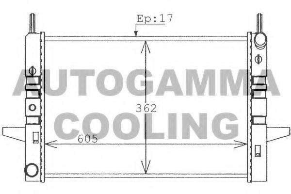 AUTOGAMMA 100386 Радиатор, охлаждение двигателя