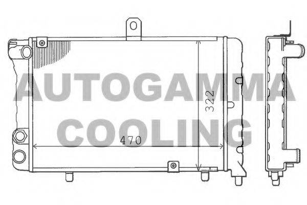 AUTOGAMMA 100449 Радиатор, охлаждение двигателя