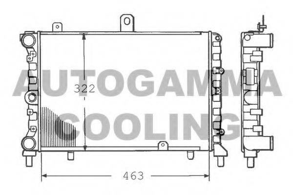 AUTOGAMMA 100450 Радиатор, охлаждение двигателя