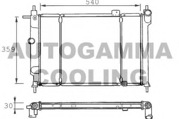AUTOGAMMA 100668 Радиатор, охлаждение двигателя