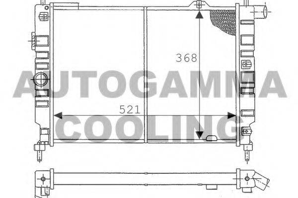 AUTOGAMMA 100691 Радиатор, охлаждение двигателя