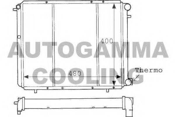 AUTOGAMMA 100855 Радиатор, охлаждение двигателя