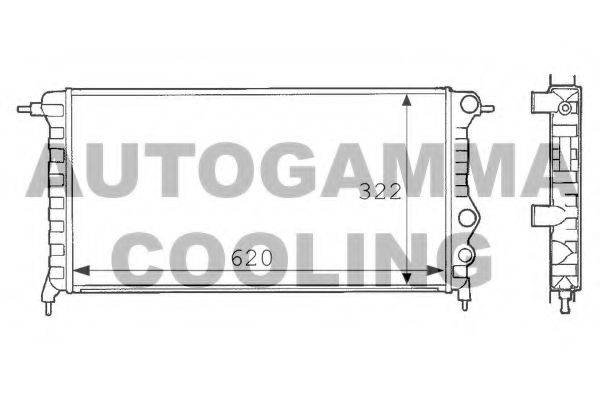AUTOGAMMA 100872 Радиатор, охлаждение двигателя