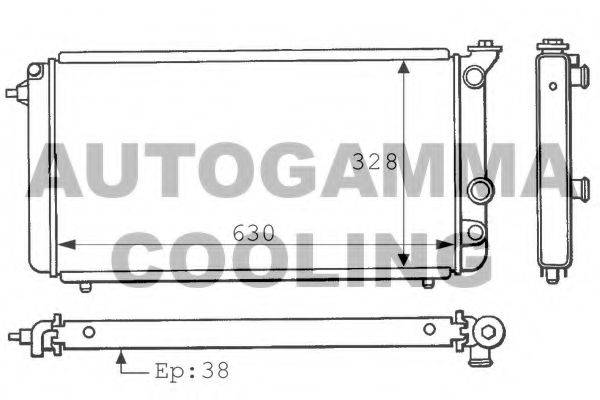 AUTOGAMMA 100873 Радиатор, охлаждение двигателя