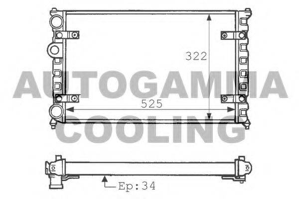 AUTOGAMMA 100947 Радиатор, охлаждение двигателя