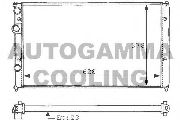 AUTOGAMMA 100948 Радиатор, охлаждение двигателя