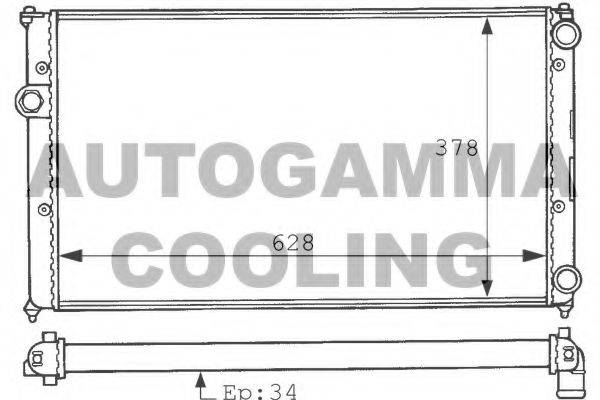 AUTOGAMMA 100951 Радиатор, охлаждение двигателя