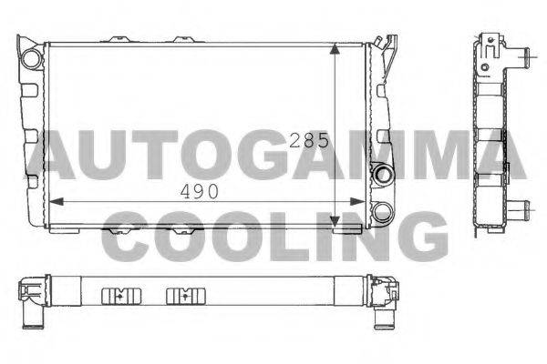 AUTOGAMMA 100966 Радиатор, охлаждение двигателя