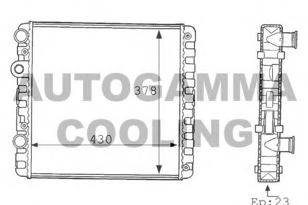 AUTOGAMMA 101080 Радиатор, охлаждение двигателя