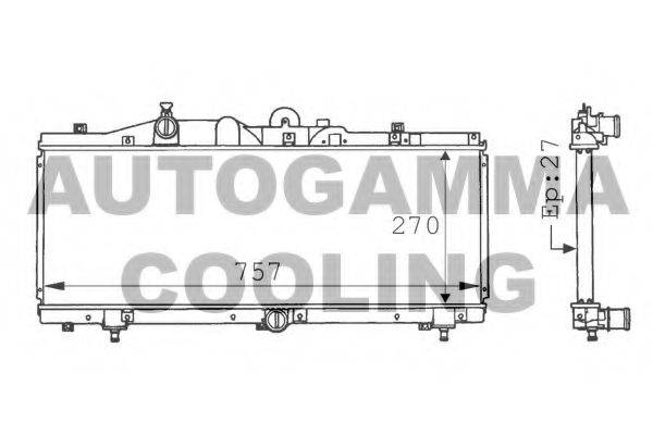 AUTOGAMMA 101161 Радиатор, охлаждение двигателя