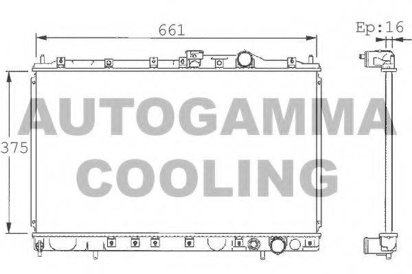 AUTOGAMMA 101436 Радиатор, охлаждение двигателя
