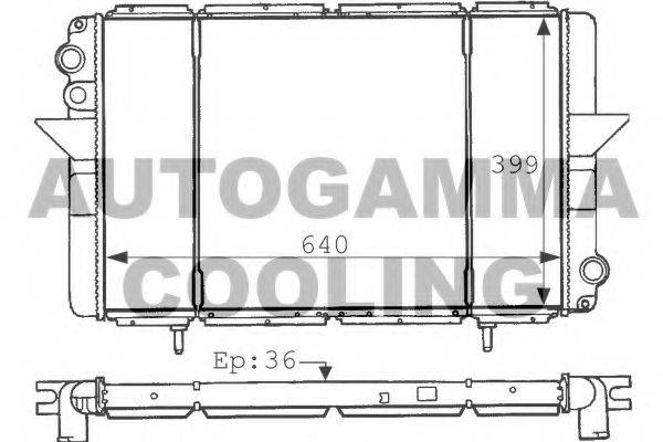 AUTOGAMMA 102852 Радиатор, охлаждение двигателя