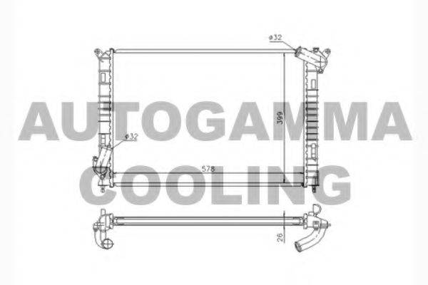 AUTOGAMMA 103201 Радиатор, охлаждение двигателя